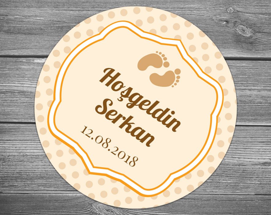 Kahve rengi bebek ayakları sticker