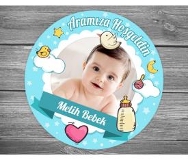 Bulutlu Hoşgeldin Bebek Sticker