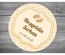 Kahve rengi bebek ayakları sticker