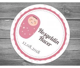 Yıldızlı kundaklı bebek Sticker