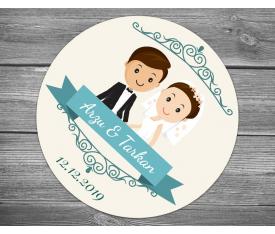 Mutlu Gelin Damat Düğün Sticker