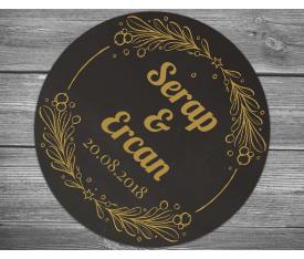Siyah zeminli üzerinde sarmaşık sticker