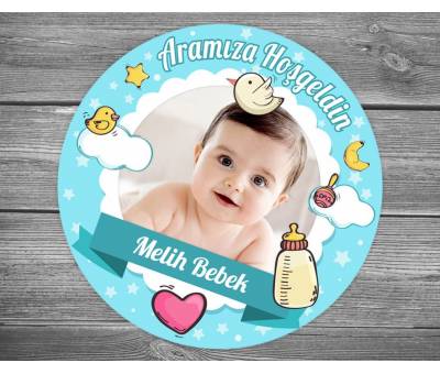 Bulutlu Hoşgeldin Bebek Sticker