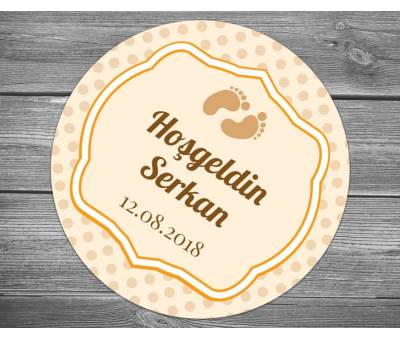 Kahve rengi bebek ayakları sticker