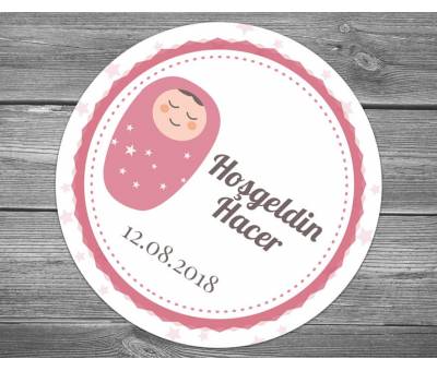 Yıldızlı kundaklı bebek Sticker